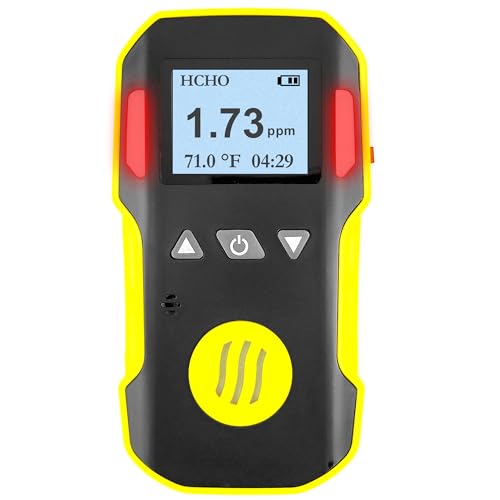 Formaldehyde Detector (HCHO) by Forensics | USA NIST Calibration & Certificate | USB Recharge | Sound, Light and Vibration Alarms | 0-10ppm HCHO |