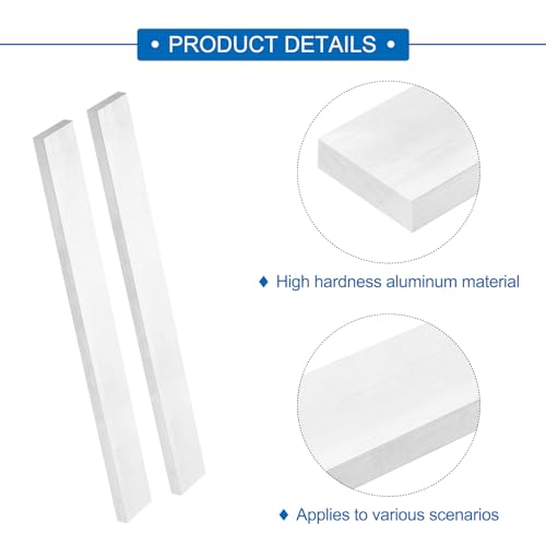 MECCANIXITY Square Aluminum Flat Bar, 3/8" (10mm) Thick x 1-3/8" (35mm) Width x 13" (330.2mm) Long 6063 Aluminum Flat Plate Solid New Mill Stock Silver for Industrial Building - size: 3/8" x 1-3/8" x 13"