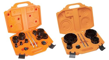 Spyder 27-Piece TCT and Bi-Metal Hole Saw Kit with Hex8 and Hex10 Rapid Core Eject Arbor System and HSS Pilot Bits - size: 27-Piece