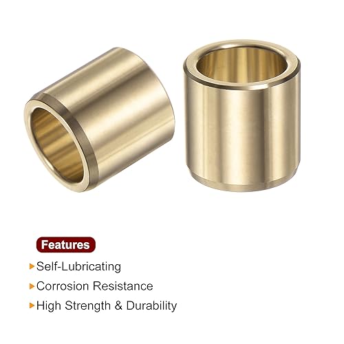 HARFINGTON 2pcs Sleeve Bearings 3/4" Bore 1" OD 1" Length Wrapped Oilless Bushings Brass Alloy for Transmission Conveyor Systems - size: 3/4" x 1" x 1"