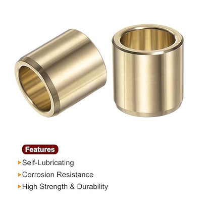 HARFINGTON 2pcs Sleeve Bearings 3/4" Bore 1" OD 1" Length Wrapped Oilless Bushings Brass Alloy for Transmission Conveyor Systems - size: 3/4" x 1" x 1"