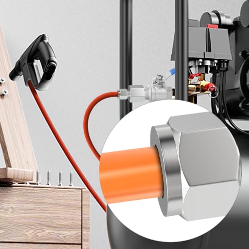 TAISHER 2PCS 304 Stainless Steel Compression Tube Pipe Fitting Connector, 3/8" Tube OD x 1/2" NPT Female Straight Adapter - size: 3/8" OD x 1/2" FNPT