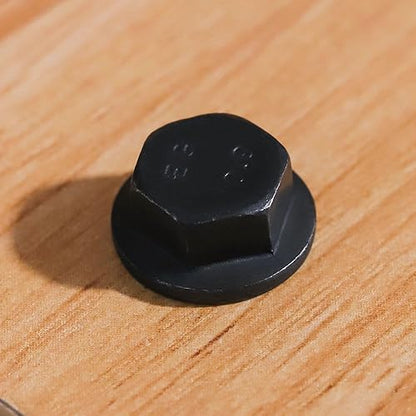 Glvaner M8-1.25 x 80mm (8 pcs) Alloy Steel Flanged Washer Head Hex Bolts, Extra-Large Washer Head, 10.9 Grade Black Oxide Finish GB5789 Partial Thread - size: M8-1.25 x 80mm