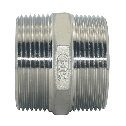 1/8" ~3" NPT Male Threaded Hex Nipple,Stainless Steel 304 Quick Coupler Pipe Fitting (2.5") - size: 2.5 Inch