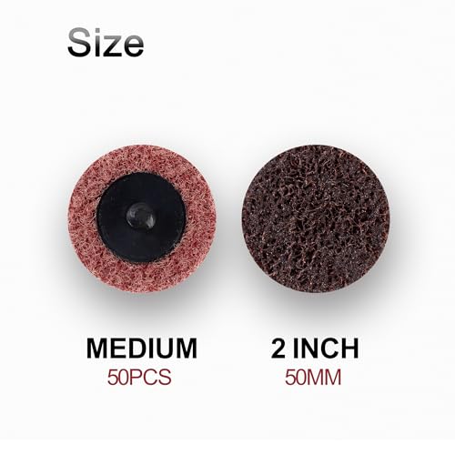 2 Inch Medium Sanding Discs 50 PCS Quick Change Disc with 1/4" Shank - style: 50PCS Medium