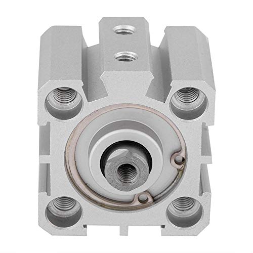 Pneumatic Air Cylinder SDA25 10, 25mm Bore 10mm Stroke Aluminum Double Acting Linear Actuator with ISO Mounting for Industrial Automation, Robotics and OEM Machinery