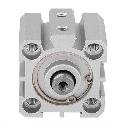 Pneumatic Air Cylinder SDA25 10, 25mm Bore 10mm Stroke Aluminum Double Acting Linear Actuator with ISO Mounting for Industrial Automation, Robotics and OEM Machinery