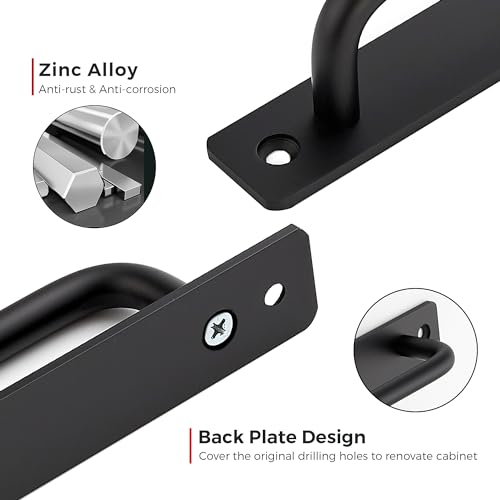 Ravinte Barn Door Handles 2 Pack Sliding Door Pulls, 7.5 in Hole Centers - size: 7.5 in Hole Centers