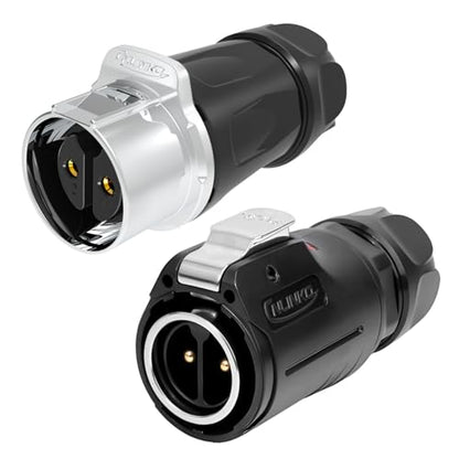 CNLINKO LP-24 2 Pin Circular Connector IP68 Waterproof Mating Plug Set - size: 2-Pin