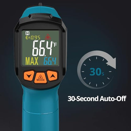 Tilswall Infrared Thermometer Gun, -58°F to 1472°F(-50~800°C), Sky Blue - color: black