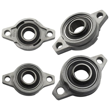 2Pcs Pillow Block Bearing, KFL002 15mm/0.59" Mounted Zinc Alloy Self Aligning Pillow Block Flange Bearing - style: 15mm/0.59"