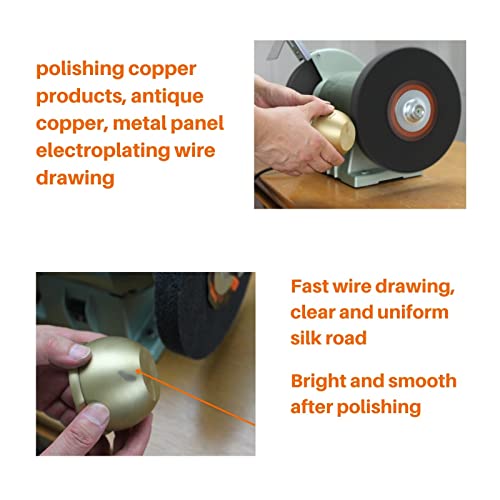 Brushed Buffing Wheels 5P Hardness 8 Inch. Polishing Copper and Aluminum