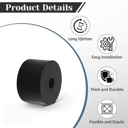 8 PCS Multi Purpose Rubber Spacer, 2" OD x 1/2" ID x 1-1/5" Thickness - size: 2" OD x 1/2" ID x 1-1/5" Thickness
