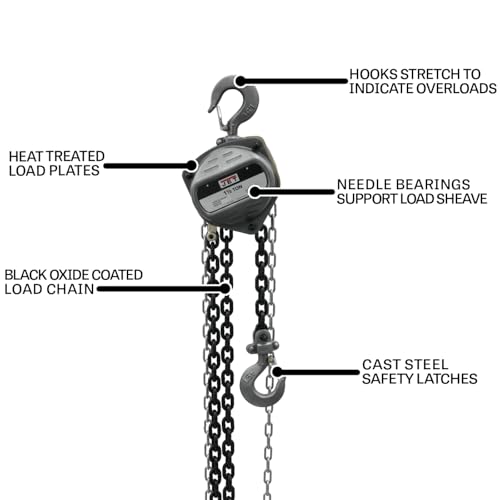 JET 1-1/2 Ton Hand Chain Hoist, 15' Lift (Model S90-150-15) - size: 1-1/2 Ton, style: 15' Lift