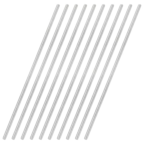uxcell 10Pcs Fully Threaded Rod M2 x 0.4mm Pitch 85mm/3.3 Inch Threaded - size: M2x0.4mmx85mm