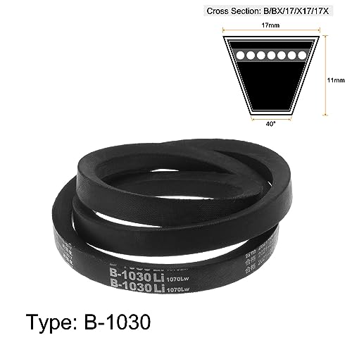 HARFINGTON B-1030Li V-Belts Drive Belt 1030mm Inner Girth B Section Rubber for Power Transmission - size: 1030mm