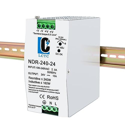240W Power Supply;120v to 24v Power Supply 10amp (Input:100-240VAC,Output:24VDC,50/60HZ);PFC Function;Power Supply Switch Switching Converter