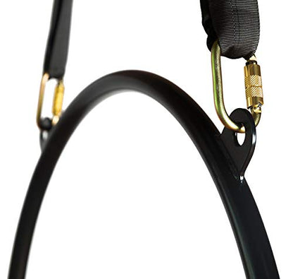 Black Spanset Aerial Lyra Hoop Rigging Aerial Silks Hanging,Polyester Round Slings Strap,5,300 lb. Vertical Capacity, Multiple Span Set Sizes - size: 3.5M/ 11'6"FT