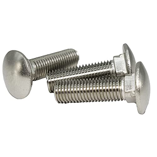 SANTIE 1/4"-20 x 1/2" Stainless Steel Carriage Bolts - size: 1/4"-20 X 1/2"(100pc)