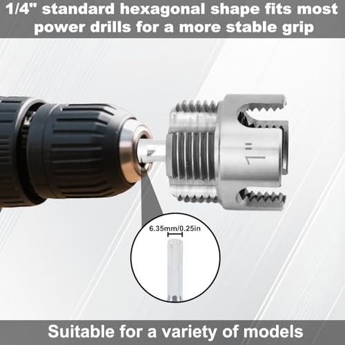 3 Pcs Pipe Threading Tool, Dual-Function Integrated Internal & External Thread Cutter PVC Threader Cutting Kit for 1/2" 3/4" & 1" PVC/Plastic Pipe Compatible with Electric Drills - style: Style 1