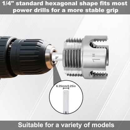 3 Pcs Pipe Threading Tool, Dual-Function Integrated Internal & External Thread Cutter PVC Threader Cutting Kit for 1/2" 3/4" & 1" PVC/Plastic Pipe Compatible with Electric Drills - style: Style 1