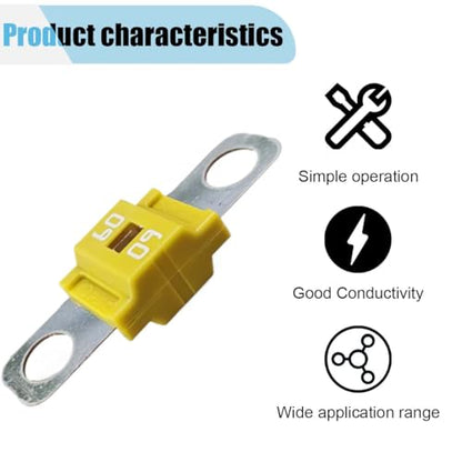 2PCS AMI/Midi Fuse Holders with 60A Fuses, High Current Fuse Holder with Cover, Automotive Fuse Holder, and Bolt-On Fuses for Cars, Buses, Caravans, Trucks, Construction Vehicles (60A) - style: 60A