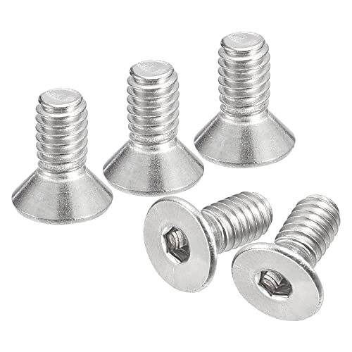 uxcell #8-32x3/8 Flat Countersunk Head Socket Cap Screws, 50Pcs 304 Stainless Steel Hex Socket Flat Head Screws, Full Thread, Countersunk Bolts - size: #8-32x3/8"