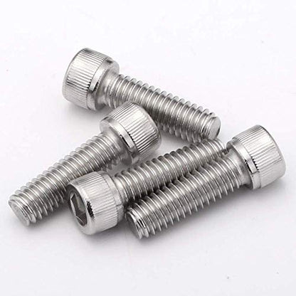 M5-0.8 x 8mm Socket Head Cap Screws, Stainless Steel 18-8 (304), Allen Socket Drive, Full Thread, Bright Finish, Pack of 50 - size: M5 x 8mm