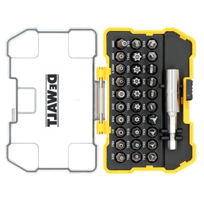 DEWALT Security Bit Set, 31-Piece Screwdriver Bit Set with Case, Universal 1/4 In Hex, Includeds Magnetic Bit Holder (DWAX200) - size: One Size