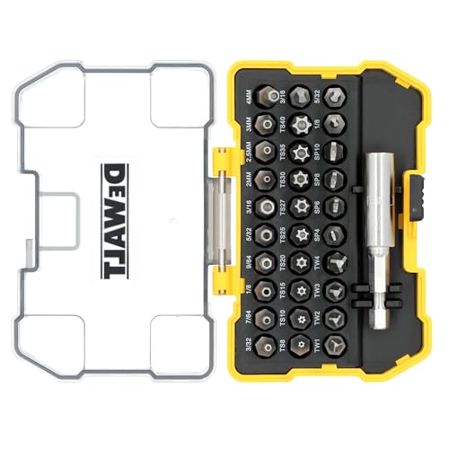DEWALT Security Bit Set, 31-Piece Screwdriver Bit Set with Case, Universal 1/4 In Hex, Includeds Magnetic-Bit Holder (DWAX200) (Pack of 5) - size: One Size (Pack of 5)