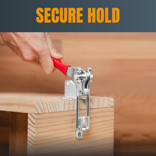 POWERTEC 20346 4PK Toggle Clamps w/Adjustable U Bolt Latch, 90 Degree Vertical (40344) and Self-Lock (40341), 2 of Each, for Woodworking Jigs & Fixtures, Smoker, Tire Carrier, Tool Box, Cabinet - size: 40344+40341, 4PK