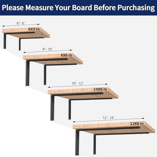 LSK 6PCS Shelf Bracket, L 12"×H 5", 5mm Thick Heavy Duty L Bracket, Black - color: Black, size: 12x5 inch (heavy duty)