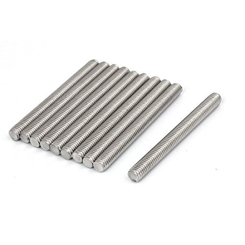Threaded Studs M8 x 80mm Fully Threaded Bolts, 10 Pack - size: M8 x 80mm