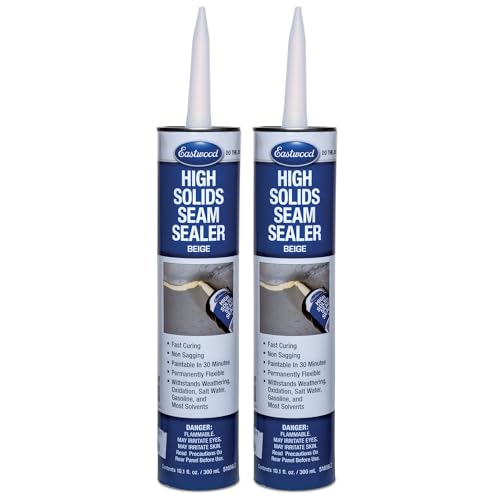 Eastwood Flexible Insulated Waterproof Beige Seam Sealer Cartridge Floor Trunk Fender | 2 Pack - color: Beige, size: 20.2 Fl Oz (Pack of 2)