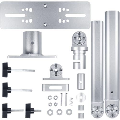 Universal Marine Monitor Mount 350° Swivel 18"–24" Adjustable Height Silver - color: Silver