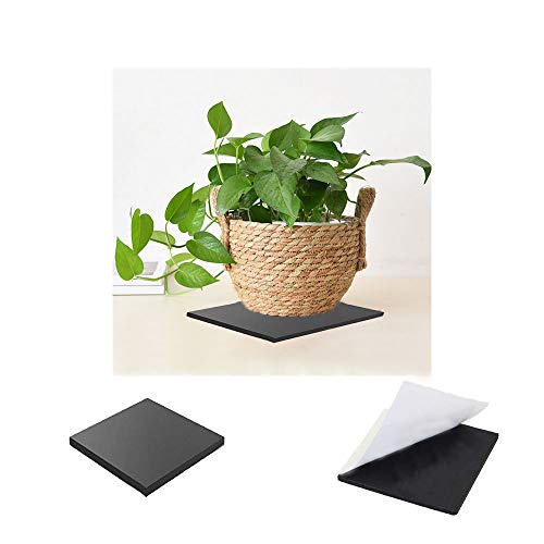 8 Pieces Black Neoprene Foam Anti Vibration Pads 6 in X 6 in X 1/8 in - size: 6inX6inX1/8in