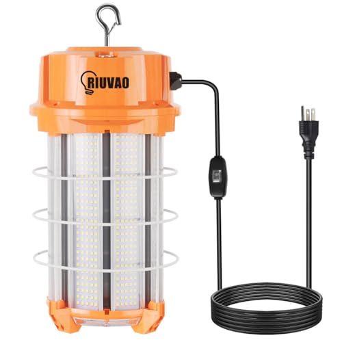 250W LED Temporary Work Light 37500Lm 5000K Construction Lights Led Work Light IP65 Dust Waterproof Portable Lights with Stainless Steel Guard Hook for Mine Wharf Job Site Garage Factory Lighting - size: 250 W