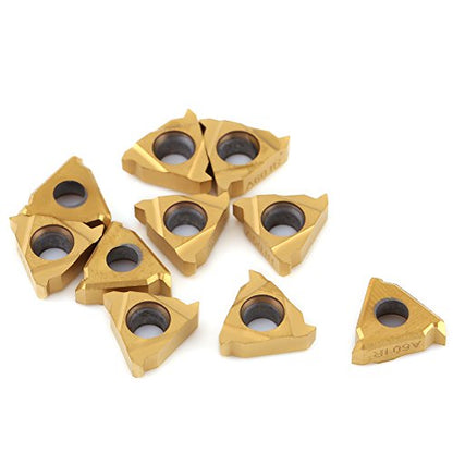 10pcs Carbide Lathe Threading Inserts 11IR A60 CNC Turning Blades for Tool Holder Replacement and Hardened Steel Cutting