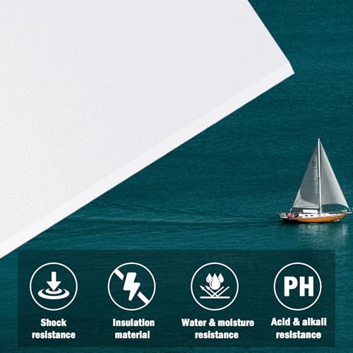HDPE Plastic Sheet 1/2 Inch Thick 12" x 36", High Density Polyethylene Solid Board with Different Surfaces (Textured Front & Smooth Back), 0.5" Thick DIY Machining Panels for Home, Crafts (White) - size: 12X36"