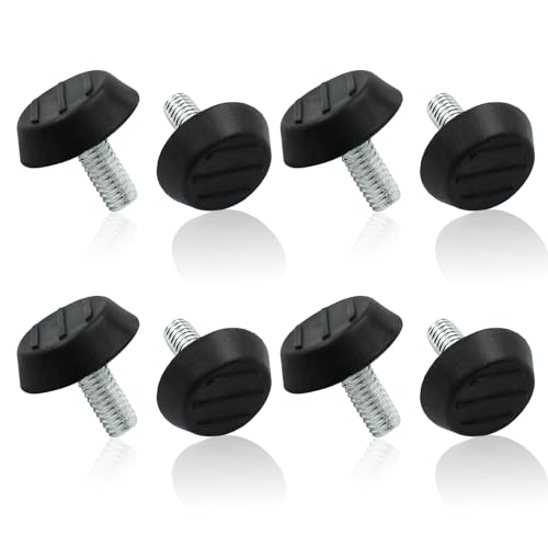 8 Pcs Furniture Levelers M6 x 15mm, Black Adjuster - size: M6 x 15mm