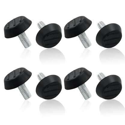8 Pcs Furniture Levelers M6 x 15mm, Black Adjuster - size: M6 x 15mm