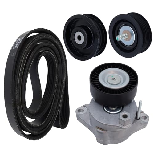 SMMS Belt Tensioner & Idler Pulley Serpentine Belt Kit for Mercedes-Benz ML350 C230 C300 C350 E350 S550 2006-2011, for Dodge Sprinter 2500 3500 2007 2008 2722021019 2722021419 6PK2404 2722000270