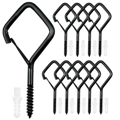 Ceiling Hooks for Hanging Plants, 4in with Safety Buckle, 10 Pack - size: 10 Pieces