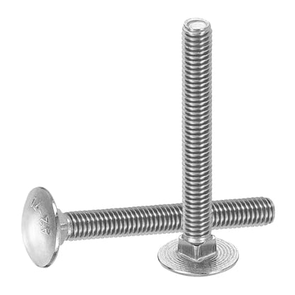uxcell 20Pcs Carriage Bolts,M6x50mm SS 18-8(304) Square Neck Screws,Silver - color: Silver, size: M6 x 50mm