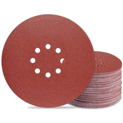 9 inch Sanding Discs 150 Grit 8 Holes Hook and Loop Sandpaper for Drywall Sander 60Pack - style: 150 Grit