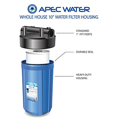 APEC Water HBB-10 Whole House Water Filter Housing, 4.5 x 10 Inch
