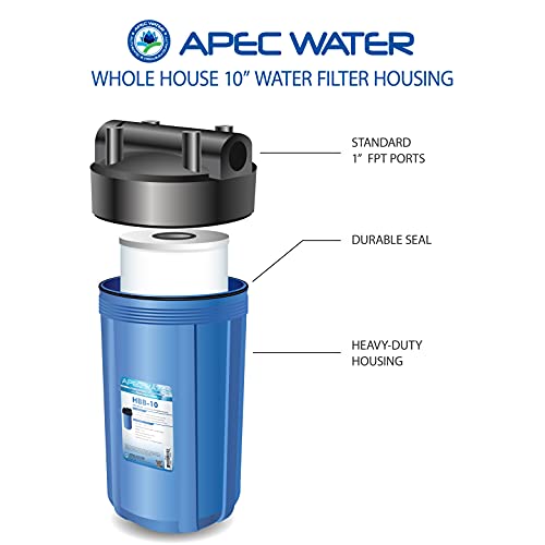 APEC Water HBB-10 Whole House Water Filter Housing, 4.5 x 10 Inch