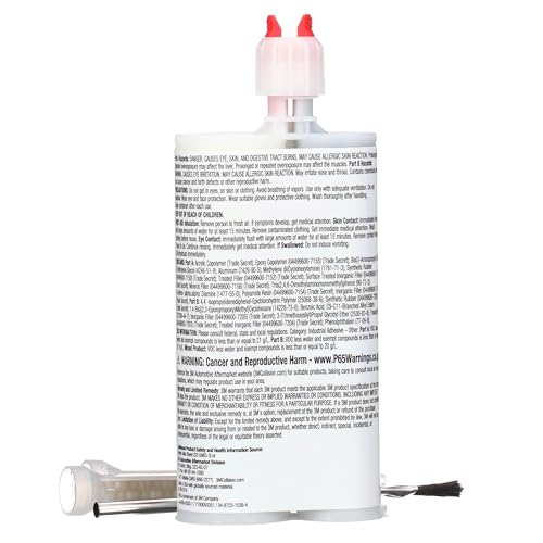 3M Impact Resistant Structural Adhesive, 07333, Two-Part Epoxy, True Automotive OEM Recommended, 200 mL/6.75 fl oz Cartridge, Purple - color: Purple, style: Structural Adhesive
