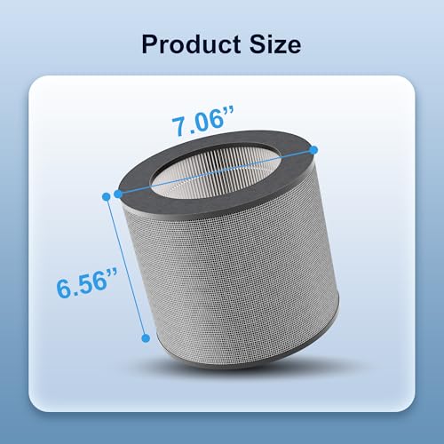 Air Purifier Replacement Filter, H13 Grade True HEPA Filter, Grey