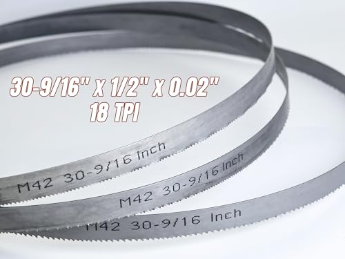 Portable Band Saw Blades for Milwaukee M12 Fuel Bandsaw, 30-9/16" x 1/2" x 0.02", Bandsaw Blades for Metal Cutting, 18 TPI, Bi-Metal M42, 3 Pack - size: 3 pcs 18 tpi